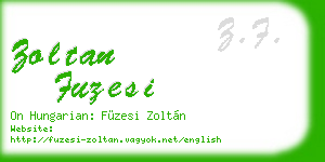 zoltan fuzesi business card